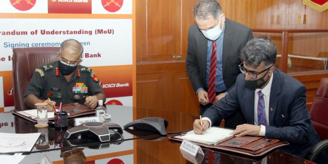 ICICI Bank renews MoU with the Indian Army to offer special benefits to the Army personnel