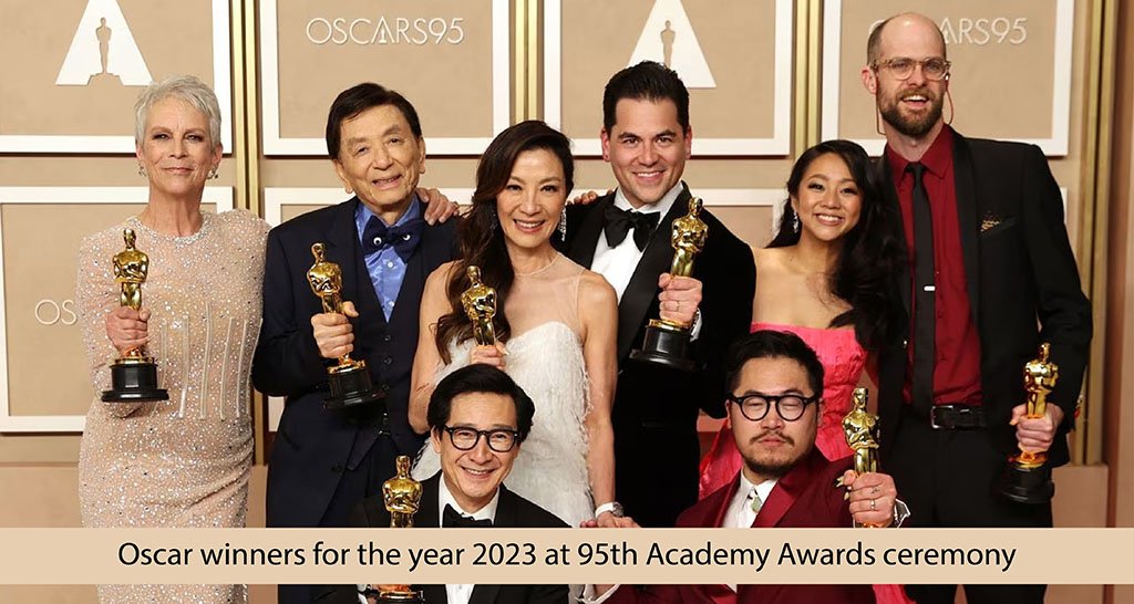 Oscar winners for the year 2023 at 95th Academy Awards ceremony