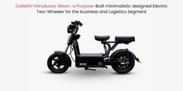 CollarEV Introduces ‘Moon’, a Purpose-Built minimalistic designed Electric Two-Wheeler for the business and Logistics Segment
