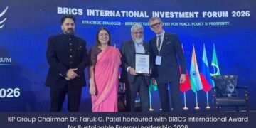 KP Group Chairman Dr. Faruk G. Patel honoured with BRICS International Award for Sustainable Energy Leadership 2026