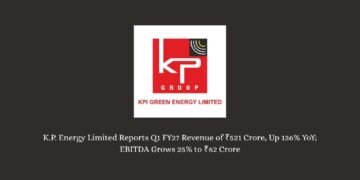 K.P. Energy Limited Reports Q1 FY27 Revenue of ₹521 Crore, Up 136% YoY; EBITDA Grows 25% to ₹62 Crore