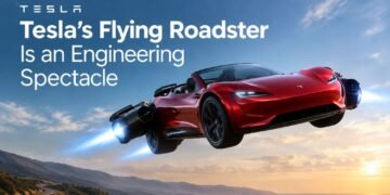 Tesla’s Flying Roadster Is an Engineering Spectacle